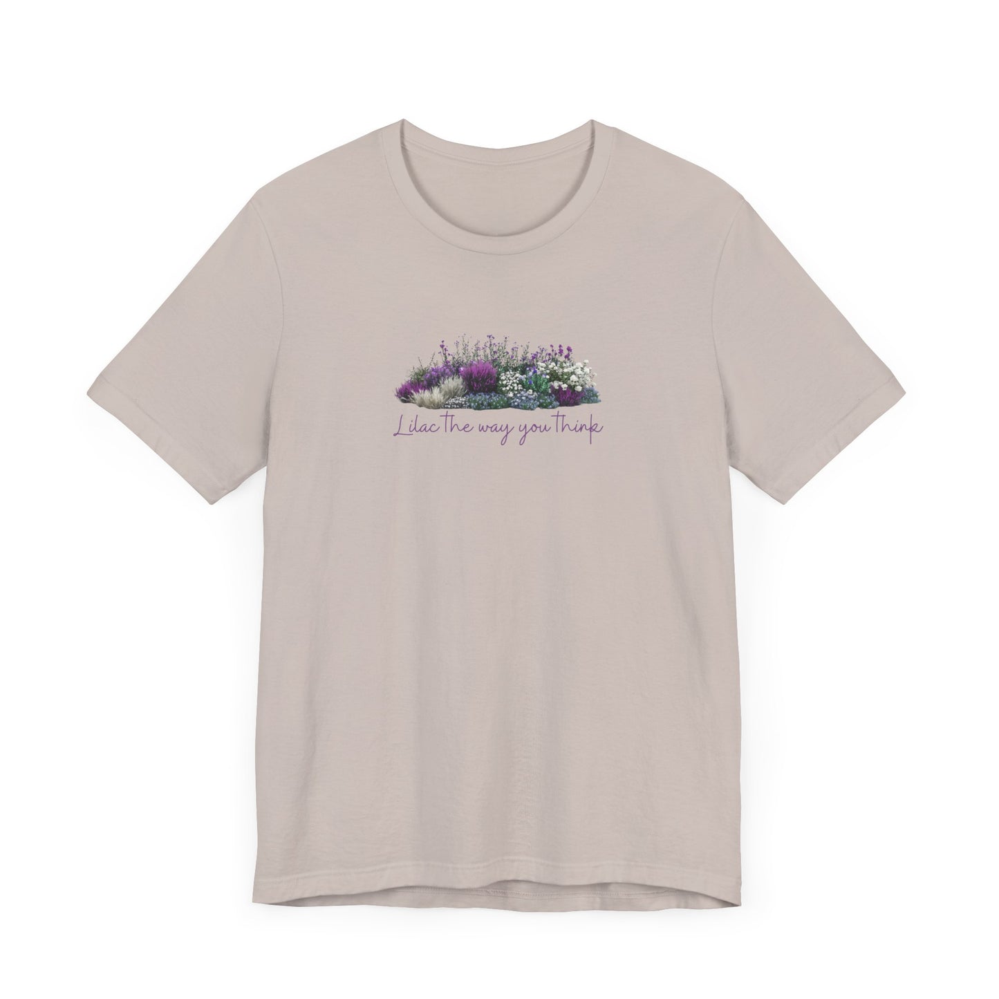 Floral Lilac Garden Tee, Cute Gardening Shirt with Funny Pun, Unisex Short Sleeve T-Shirt, Plant Lover Gift, Gardener Top