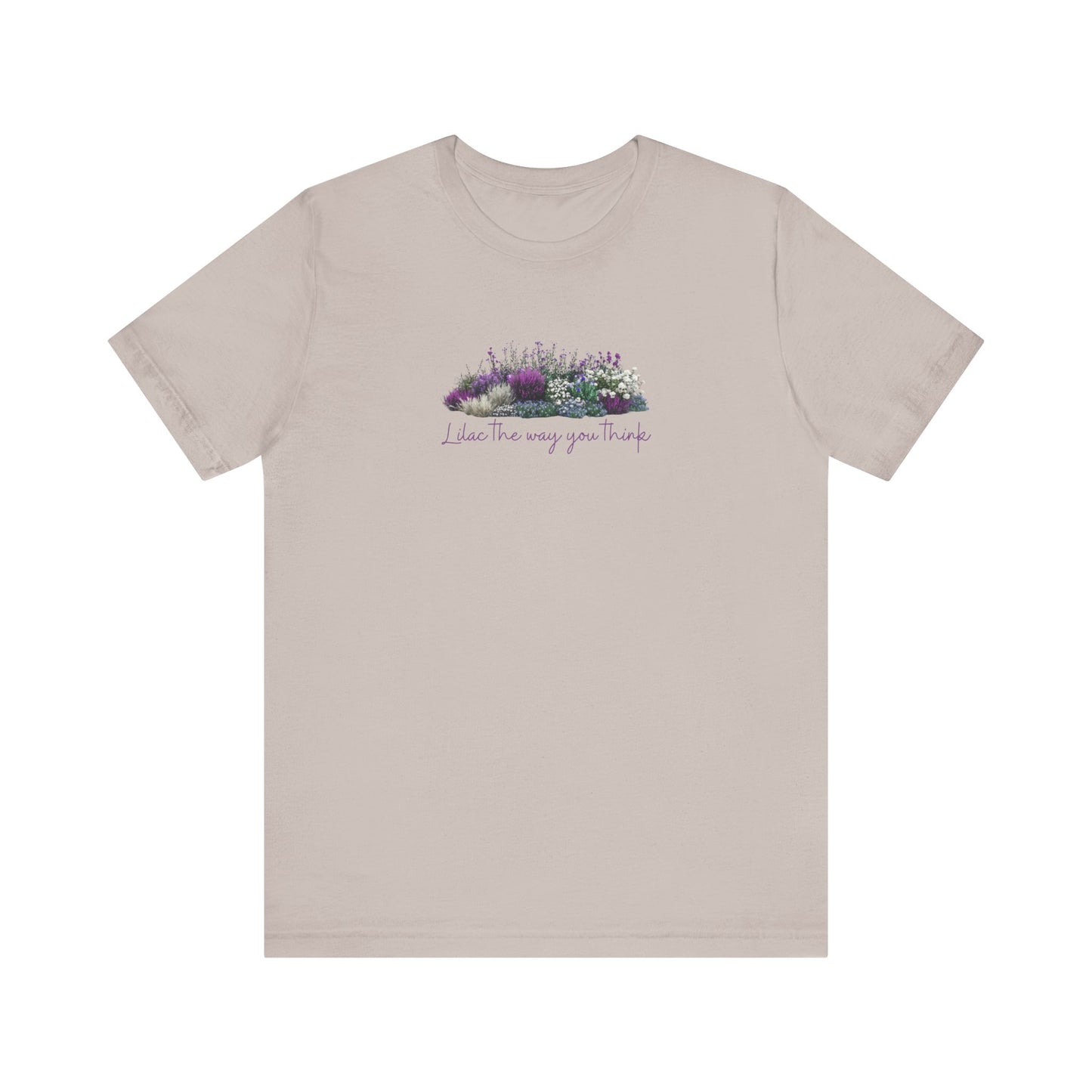 Floral Lilac Garden Tee, Cute Gardening Shirt with Funny Pun, Unisex Short Sleeve T-Shirt, Plant Lover Gift, Gardener Top
