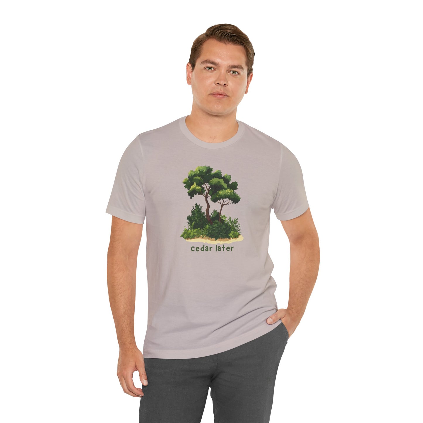 Woodsy Garden Tee - Cedar Later! Pun