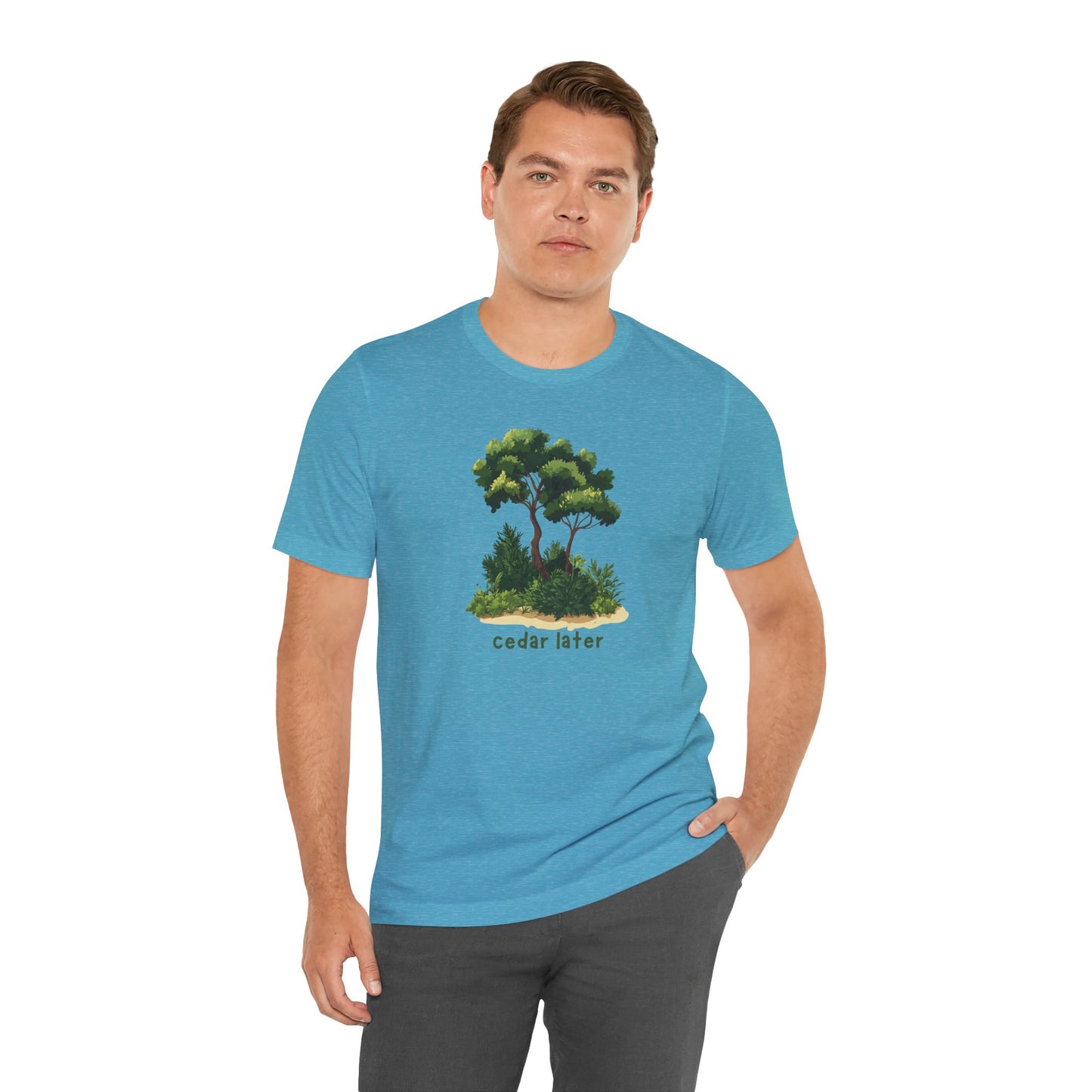 Woodsy Garden Tee - Cedar Later! Pun